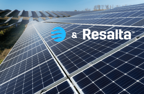 solar pv mount grounded and statkraft and resalta logo